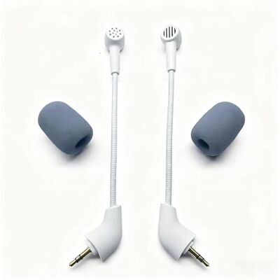 HBFQMDJLX White Replacement Microphone for Hurricane II 2021 Version Headsets, Plug-and-Play 3.5mm Detachable Mic for Clear Voice Communication in Gaming & Streaming HBFQMDJLX White Replacement Microphone for Hurricane II 2021 Version Headsets, Plug-and-Play 3.5mm Detachable Mic for Clear Voice Communication in Gaming & Streaming