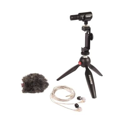 Shure Vocal Condenser Microphone, Silver, Clear (MV88+SE215-CL) Shure Vocal Condenser Microphone, Silver, Clear (MV88+SE215-CL)