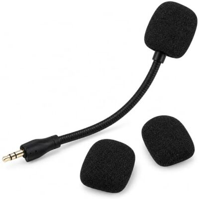 Lofirze Replacement Microphone for Logitech G PRO X and G PRO X2 with 2 Foam Covers Detachable 360-degree boom mic includes two foam covers for breath and light wind contact during voice use. Lofirze Replacement Microphone for Logitech G PRO X and G PRO X2 with 2 Foam Covers Detachable 360-degree boom mic includes two foam covers for breath and light wind contact during voice use.