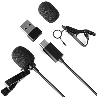 Daffodil MCP150B USB-C Clip-On Lavalier Microphone for Phone & Laptop Omnidirectional Condenser Mic with USB Adapter for Podcasts, Interviews, Vlogs, Online Meetings and Mobile Recording Daffodil MCP150B USB-C Clip-On Lavalier Microphone for Phone & Laptop Omnidirectional Condenser Mic with USB Adapter for Podcasts, Interviews, Vlogs, Online Meetings and Mobile Recording