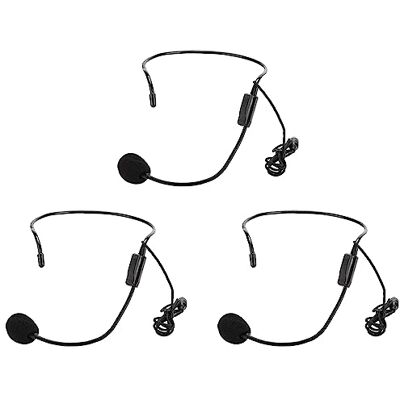 ANGGREK Lavalier Microphone, Microphone Headset For Singing Wired Uni Directional Condenser Mic, Head Microphone With Clear Sound And Noise Reduction For Lecture Teaching Speech Recording ANGGREK Lavalier Microphone, Microphone Headset For Singing Wired Uni Directional Condenser Mic, Head Microphone With Clear Sound And Noise Reduction For Lecture Teaching Speech Recording
