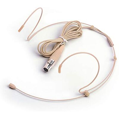 Sujeetec Sumje Beige Pro Headworn Dual Earhook Headset Microphone Mic for AKG Wireless Transmitter Bodypack (Mini 3 Pin XLR Plug) Sujeetec Sumje Beige Pro Headworn Dual Earhook Headset Microphone Mic for AKG Wireless Transmitter Bodypack (Mini 3 Pin XLR Plug)