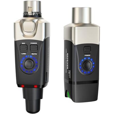 Xvive U3 Wireless Microphone System 2.4GHz Wireless XLR Transmitter and Receiver for Dynamic Microphone, Audio Mixer, PA System (U3 Dynamic) Xvive U3 Wireless Microphone System 2.4GHz Wireless XLR Transmitter and Receiver for Dynamic Microphone, Audio Mixer, PA System (U3 Dynamic)