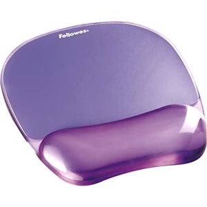 Fellowes Mouse Mat Wrist Support Crystals Gel Mouse Pad with Non Slip Rubber Base Ergonomic Mouse Mat for Computer, Laptop, Home Office Use Compatible with Laser and Optical Mice Purple Fellowes Mouse Mat Wrist Support Crystals Gel Mouse Pad with Non Slip Rubber Base Ergonomic Mouse Mat for Computer, Laptop, Home Office Use Compatible with Laser and Optical Mice Purple