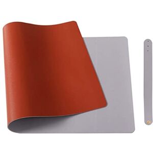 Morain Leather Desk Mouse Pad,Non-Slip PU Leather Office Desk Mat,Waterproof Laptop Desk Pad for Office and Home(Brown/Grey, 100x50cm) Morain Leather Desk Mouse Pad,Non-Slip PU Leather Office Desk Mat,Waterproof Laptop Desk Pad for Office and Home(Brown/Grey, 100x50cm)