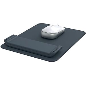 Leitz Ergo Mouse Pad with Adjustable Wrist Rest, Two Height Settings, Velvet Grey/White Computer Mouse Mat, 65170089 Leitz Ergo Mouse Pad with Adjustable Wrist Rest, Two Height Settings, Velvet Grey/White Computer Mouse Mat, 65170089