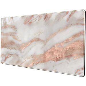 LuckyCow Rose Gold Marble Desk Mat Cute Desk Decor Mouse Pad, Abstraction Metallic Luxury Large Gaming Mousepad (31.5x15.75 in), Women Girly Keyboard Mat Computer Desk Pad for Work/Office/Home LuckyCow Rose Gold Marble Desk Mat Cute Desk Decor Mouse Pad, Abstraction Metallic Luxury Large Gaming Mousepad (31.5x15.75 in), Women Girly Keyboard Mat Computer Desk Pad for Work/Office/Home