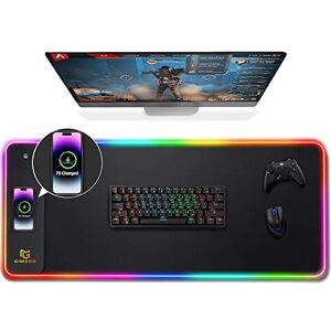 Gimars RGB Gaming Mouse Pad with 15W Wireless Charging, XL Mouse Mat 800x300x4mm, 10 LED Light Modes, Large Mousepad with Premium Smooth Surface, Non-Slip Rubber Base for Gaming MacBook PC Laptop Desk Gimars RGB Gaming Mouse Pad with 15W Wireless Charging, XL Mouse Mat 800x300x4mm, 10 LED Light Modes, Large Mousepad with Premium Smooth Surface, Non-Slip Rubber Base for Gaming MacBook PC Laptop Desk