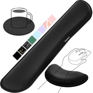 Gimars Upgrade Enlarge Silky Gel Memory Foam Wrist Rest for Computer Keyboard, Mouse, 3 PCS Ergonomic Keyboard Wrist Rest for Typing Pain Relief, Mouse Pad Rests, Wrist Support for Office Gaming Black Gimars Upgrade Enlarge Silky Gel Memory Foam Wrist Rest for Computer Keyboard, Mouse, 3 PCS Ergonomic Keyboard Wrist Rest for Typing Pain Relief, Mouse Pad Rests, Wrist Support for Office Gaming Black