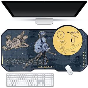 BelugaDesign Space Desk Pad Voyager Spaceship Moon Galaxy Science SciFi Nerdy Mouse Pad Large Gray Gold Keyboard Laptop Gaming Mousepad Machine Washable Non-Slip Desk Blotter Protector Mat BelugaDesign Space Desk Pad Voyager Spaceship Moon Galaxy Science SciFi Nerdy Mouse Pad Large Gray Gold Keyboard Laptop Gaming Mousepad Machine Washable Non-Slip Desk Blotter Protector Mat