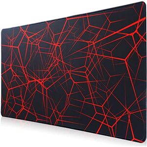 Hosimoln Gaming Mouse Mat,XL Size 70x30 cm,Thickness 3 mm,Premium Textured Non-Slip and Waterproof Computer Mouse Pad with Stitched Edges for Gaming/Office/Home 70x30 Rednet Hosimoln Gaming Mouse Mat,XL Size 70x30 cm,Thickness 3 mm,Premium Textured Non-Slip and Waterproof Computer Mouse Pad with Stitched Edges for Gaming/Office/Home 70x30 Rednet