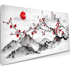 Sweetshow Extended Large Gaming Mouse Pad 35.4 X 15.7 Inch XXL Full Desk Japanese Art Style Cherry Blossom & Sakura Mousepad Non-Slip Rubber Base Big Keyboard Mat with Stitched Edges for Home Office Sweetshow Extended Large Gaming Mouse Pad 35.4 X 15.7 Inch XXL Full Desk Japanese Art Style Cherry Blossom & Sakura Mousepad Non-Slip Rubber Base Big Keyboard Mat with Stitched Edges for Home Office