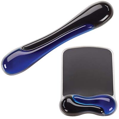 Kensington Duo Gel Mouse & Keyboard Wrist Rest Bundle Set, Ergonomic Keyboard and Mouse Pad With Wrist Support, Cooling Gel, Non-Skid Backing, Blue K52920WW Kensington Duo Gel Mouse & Keyboard Wrist Rest Bundle Set, Ergonomic Keyboard and Mouse Pad With Wrist Support, Cooling Gel, Non-Skid Backing, Blue K52920WW