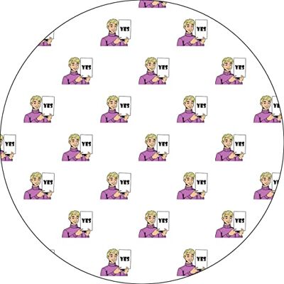Bonateks , Round Digital Printed Mouse Pad, Non-Slip Base, for Office and Home, Diameter:22cm Bonateks , Round Digital Printed Mouse Pad, Non-Slip Base, for Office and Home, Diameter:22cm