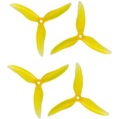 Hrtyvhin Professional 5inch 3 Propellers High, Yellow PA Nylon Materials Strong Nylon Construction Reduced Vibrations for Smooth Flying and Flight Controls Hrtyvhin Professional 5inch 3 Propellers High, Yellow PA Nylon Materials Strong Nylon Construction Reduced Vibrations for Smooth Flying and Flight Controls