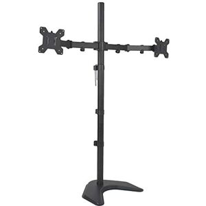 VIVO Dual Monitor Free-Standing Stand up Desk Mount, Extra Tall 40 inch Pole, Height Adjustable Fits up to 27 inch Screens (STAND-V012F) VIVO Dual Monitor Free-Standing Stand up Desk Mount, Extra Tall 40 inch Pole, Height Adjustable Fits up to 27 inch Screens (STAND-V012F)