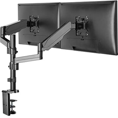 ProperAV Dual Swing Arm PC Monitor Mount Pole Assembly Gas Spring 19''-32" - Monitor Mount ProperAV Dual Swing Arm PC Monitor Mount Pole Assembly Gas Spring 19''-32" - Monitor Mount