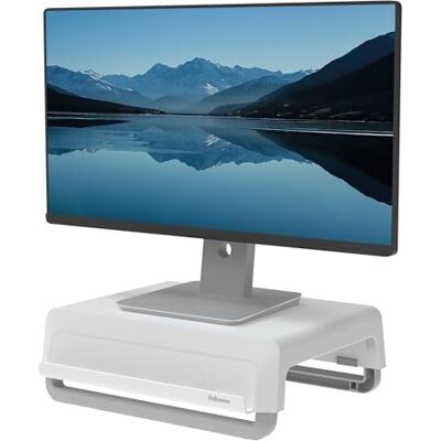 Fellowes Monitor Stand for Desk Breyta™ 100% Recyclable Stand for the Home and Office Ergonomic Portable with 3 Height Settings – White Fellowes Monitor Stand for Desk Breyta™ 100% Recyclable Stand for the Home and Office Ergonomic Portable with 3 Height Settings – White
