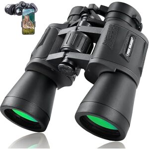FREE SOLDIER 20x50 binoculars adult binoculars with night vision in low light, BAK4 Prism FMC lens Compact binoculars with smartphone adapter for hiking bird watching hunting, black FREE SOLDIER 20x50 binoculars adult binoculars with night vision in low light, BAK4 Prism FMC lens Compact binoculars with smartphone adapter for hiking bird watching hunting, black