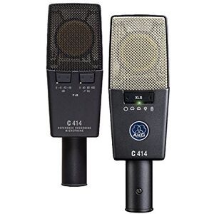 AKG C414 XLS Large Diaphragm Condenser Microphone, Stereo Matched Pair, legendary sound quality, 9 selectable polar patterns, highly versatile Black (Stereo Matched 2 Pack) AKG C414 XLS Large Diaphragm Condenser Microphone, Stereo Matched Pair, legendary sound quality, 9 selectable polar patterns, highly versatile Black (Stereo Matched 2 Pack)