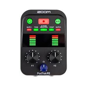 Zoom P2 PodTrak – Mobile podcast recorder with 2x USB microphone connection, podcasting mixer and interface for professional recordings on the go, black Zoom P2 PodTrak – Mobile podcast recorder with 2x USB microphone connection, podcasting mixer and interface for professional recordings on the go, black