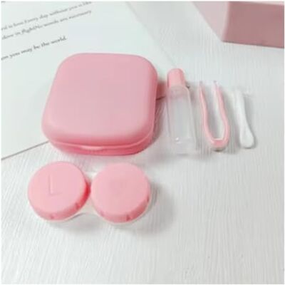 FJOADNVM Contact Lens Cases 2pc Colorful Eye Contact Lenses Cases Contacts Lens Container Case Mini Pocket Box(Pink) FJOADNVM Contact Lens Cases 2pc Colorful Eye Contact Lenses Cases Contacts Lens Container Case Mini Pocket Box(Pink)