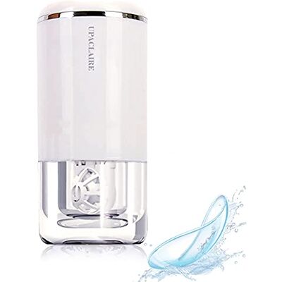 UpaClaire Ultrasonic Contact Lens Cleaner 2.0 – Intelligent Portable Cleaning Device for Soft & Coloured Lenses, USB Rechargeable, White UpaClaire Ultrasonic Contact Lens Cleaner 2.0 – Intelligent Portable Cleaning Device for Soft & Coloured Lenses, USB Rechargeable, White
