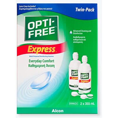 OPTI-FREE OptiFree Express Care Solution Alcon Soft Contact Lenses Pack of 2 OPTI-FREE OptiFree Express Care Solution Alcon Soft Contact Lenses Pack of 2