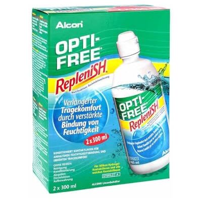 Alcon Replenish Contact Lens Solution (3 Months Pack) 2x300ml Alcon Replenish Contact Lens Solution (3 Months Pack) 2x300ml