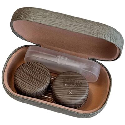 Beimus Practical PU Contacts Lens Storage Box Container with Suction Cup Tool and Tweezers for Travel Eye Care Needs Lens Storage Case Beimus Practical PU Contacts Lens Storage Box Container with Suction Cup Tool and Tweezers for Travel Eye Care Needs Lens Storage Case