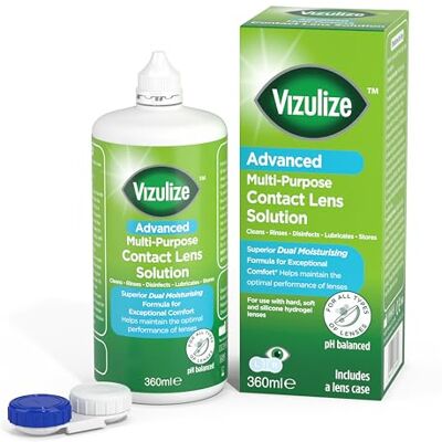 Vizulize Dual Moisurising All in One 360ml Contact Lens Solution 360ml Vizulize Dual Moisurising All in One 360ml Contact Lens Solution 360ml