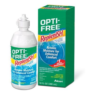 OPTI-FREE Alcon Replenish Contact Lens Solution (3 Months Pack) 2x300ml OPTI-FREE Alcon Replenish Contact Lens Solution (3 Months Pack) 2x300ml