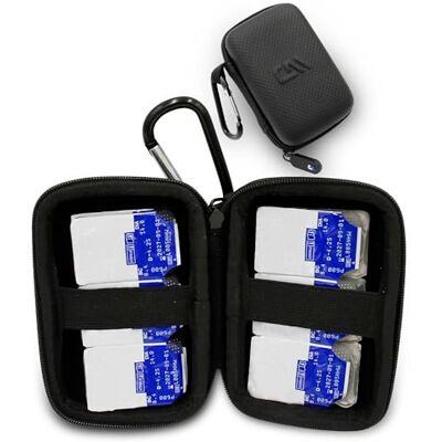 CASEMATIX Travel Case for Contact Lenses – Compact Dual-Sided Storage Case Holds 12 Daily Disposable Contacts with Clip-On Carabiner CASEMATIX Travel Case for Contact Lenses – Compact Dual-Sided Storage Case Holds 12 Daily Disposable Contacts with Clip-On Carabiner