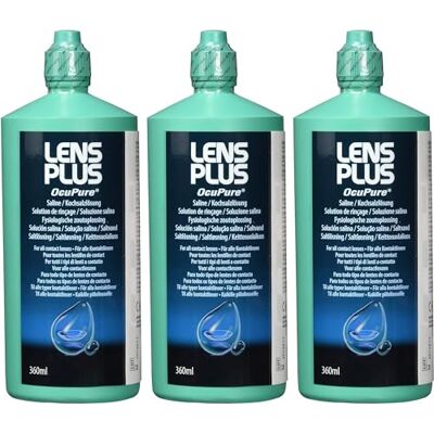 AMO Lens Plus Purite Saline Solution, 360ml – Multi-Purpose Contact Lens Solution for Rinsing & Storing, Gentle & Effective Eye Care (Pack of 3) AMO Lens Plus Purite Saline Solution, 360ml – Multi-Purpose Contact Lens Solution for Rinsing & Storing, Gentle & Effective Eye Care (Pack of 3)