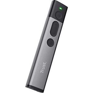 Trust Kazun Wireless Presenter, 4 Powerpoint Functions (Next Slide, previous Slide, Start/Stop, Blackscreen), Grey Trust Kazun Wireless Presenter, 4 Powerpoint Functions (Next Slide, previous Slide, Start/Stop, Blackscreen), Grey