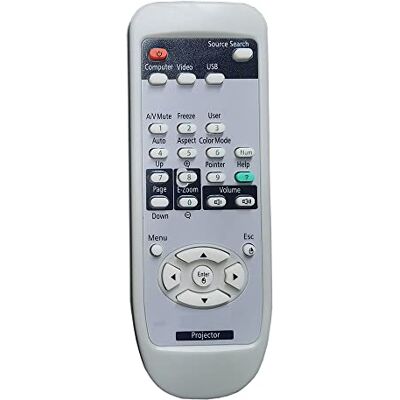 JJQXAIBH Remote Control Replace FOR Epson PowerLite PRO G5200W G5350NL EMP-710 EMP-720 EMP-730 Projector JJQXAIBH Remote Control Replace FOR Epson PowerLite PRO G5200W G5350NL EMP-710 EMP-720 EMP-730 Projector