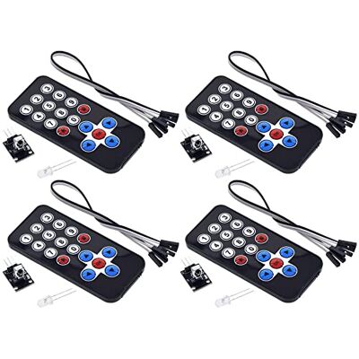 Fasizi 4pcs Infrared IR Wireless Remote Control Sensor Module Kits for Arduino Fasizi 4pcs Infrared IR Wireless Remote Control Sensor Module Kits for Arduino