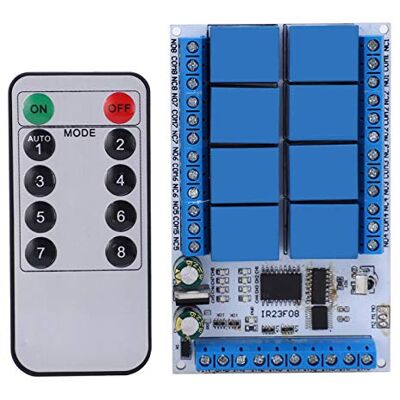 EVTSCAN Infrared Relay,8 Channel Infrared Remote Control Switch Relay Multi‑function Infrared Relay(12V) EVTSCAN Infrared Relay,8 Channel Infrared Remote Control Switch Relay Multi‑function Infrared Relay(12V)
