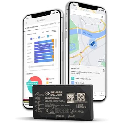 REWIRE SECURITY DB1 Lite GPS Vehicle Tracker for Cars, Motorbikes & Vans Real-Time Vehicle Locator, GLONASS/GSM, Easy Install, Automatic Alerts, Covers 120+ countries, Low-Cost Monthly Subscription REWIRE SECURITY DB1 Lite GPS Vehicle Tracker for Cars, Motorbikes & Vans Real-Time Vehicle Locator, GLONASS/GSM, Easy Install, Automatic Alerts, Covers 120+ countries, Low-Cost Monthly Subscription