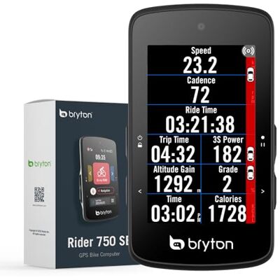 Bryton Rider 750SE 2.8 Inch Color Touchscreen Cycling Computer Offline UK&EU Map 40hrs Long Battery Life, Navigation with Turn-by Turn Follow Track Waterproof Bryton Rider 750SE 2.8 Inch Color Touchscreen Cycling Computer Offline UK&EU Map 40hrs Long Battery Life, Navigation with Turn-by Turn Follow Track Waterproof