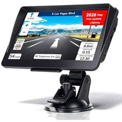 Cazoro 7" Car Sat Nav with 2026 UK/EU Maps Lifetime map updates, voice-guided routing, speed camera alerts. Compatible with HGV, van, motorhome. Cazoro 7" Car Sat Nav with 2026 UK/EU Maps Lifetime map updates, voice-guided routing, speed camera alerts. Compatible with HGV, van, motorhome.