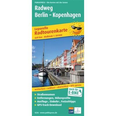 Freytag & Berndt Cycle Path Berlin Copenhagen: Leporello Radtourenkarte mit Ausflugszielen, Einkehr- und Freizeittipps, wetterfest, reißfest, abwischbar, GPS-genau. 1:50000 Freytag & Berndt Cycle Path Berlin Copenhagen: Leporello Radtourenkarte mit Ausflugszielen, Einkehr- und Freizeittipps, wetterfest, reißfest, abwischbar, GPS-genau. 1:50000