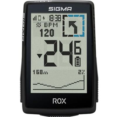 Sigma ROX 4.0 SE Wireless Bike Computer GPS and Navigation incl. OVERCLAMP Butler Outdoor GPS Navigation with Altitude Measurement Black Compatible with E-Bikes Sigma ROX 4.0 SE Wireless Bike Computer GPS and Navigation incl. OVERCLAMP Butler Outdoor GPS Navigation with Altitude Measurement Black Compatible with E-Bikes