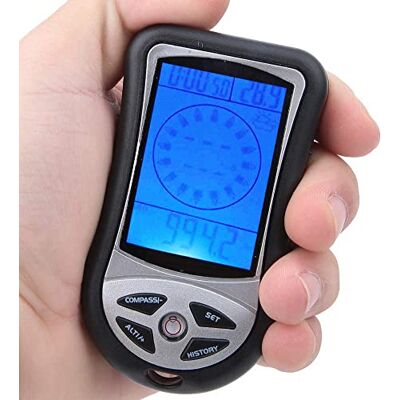 BOROCO Handheld Altimeter Meter Thermometer Electronic Navigation GPS Compass Weather Forecast Barometer with LED Backlight 8 in 1 multifunction meter BOROCO Handheld Altimeter Meter Thermometer Electronic Navigation GPS Compass Weather Forecast Barometer with LED Backlight 8 in 1 multifunction meter