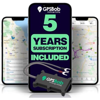 GPSBob 5 Year 2G/4G 12/24v Wired GPS Tracker, All Inclusive, No Monthly Fees, No Subscriptions, Cost-Effective, 5 Years Service Included, Car, Van, Truck, Caravan, Motorhome Tracker, Plug and Play GPSBob 5 Year 2G/4G 12/24v Wired GPS Tracker, All Inclusive, No Monthly Fees, No Subscriptions, Cost-Effective, 5 Years Service Included, Car, Van, Truck, Caravan, Motorhome Tracker, Plug and Play
