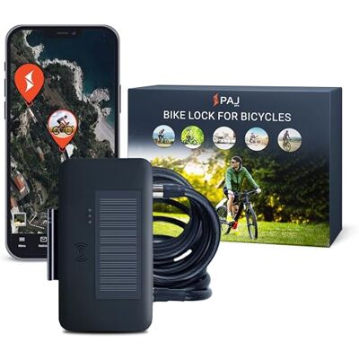 PAJ GPS Tracker Bike Lock 4G Incl. 3-Month Premium Subscription Real-Time Tracking Anti-Theft Protection & Alarms Route History & Geofence Waterproof Up to 20 Days Battery Life PAJ GPS Tracker Bike Lock 4G Incl. 3-Month Premium Subscription Real-Time Tracking Anti-Theft Protection & Alarms Route History & Geofence Waterproof Up to 20 Days Battery Life