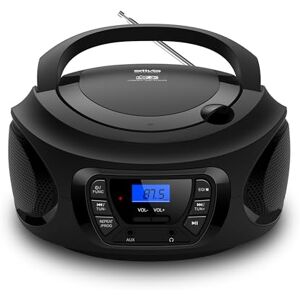 Silva PCD 25.1 Portable CD Player with FM PLL Radio, LCD Display, 30 Stations Memory, AUX-In & Headphone Jack, Mains/Battery Operated Black Silva PCD 25.1 Portable CD Player with FM PLL Radio, LCD Display, 30 Stations Memory, AUX-In & Headphone Jack, Mains/Battery Operated Black