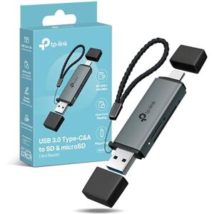 TP-LINK UA430D USB 3.0 microSD & SD Card Reader, USB 3.0 Type-C&A Memory Card Reader Up to 2 TB Supported, Dual Reading/Writing Compatible with iPhone/Desktops/Laptops,Faster Transmit, Plug & Play TP-LINK UA430D USB 3.0 microSD & SD Card Reader, USB 3.0 Type-C&A Memory Card Reader Up to 2 TB Supported, Dual Reading/Writing Compatible with iPhone/Desktops/Laptops,Faster Transmit, Plug & Play