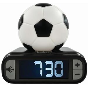 Lexibook , Football, Nightlight alarm clock, Sounds and Melodies, LCD Backlit screen, Luminous, Snooze, Black/White, RL800FOLXB Lexibook , Football, Nightlight alarm clock, Sounds and Melodies, LCD Backlit screen, Luminous, Snooze, Black/White, RL800FOLXB