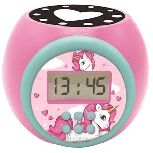 Lexibook Projector Alarm Clock Unicorn with snooze function and alarm function, Night light with timer, LCD screen, battery operated, Pink, RL977UNILXB Lexibook Projector Alarm Clock Unicorn with snooze function and alarm function, Night light with timer, LCD screen, battery operated, Pink, RL977UNILXB